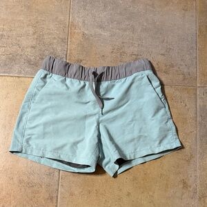 Free Fly Apparel Women's Teal and Gray Athletic Shorts